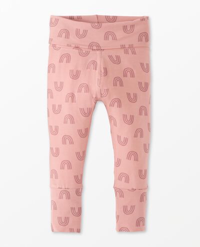 Baby Layette Wiggle Pants in HannaSoft™ in Blush Pink Rainbow - main