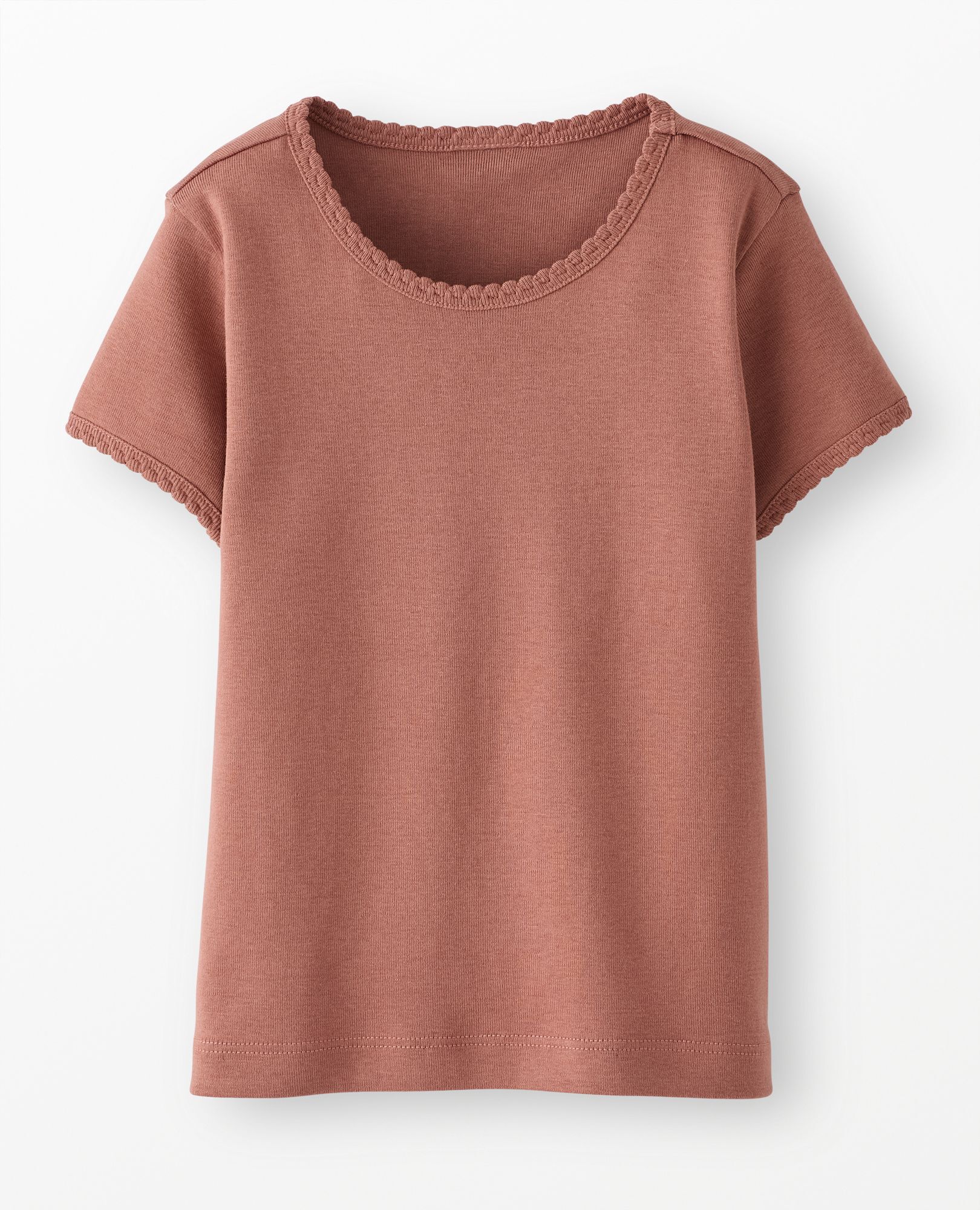 Slim Fit Ribbed T-Shirt in Burlwood - main