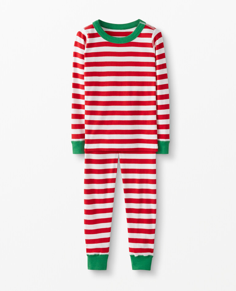 Long John Pajamas in Hanna Red/White - main