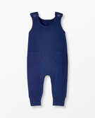 Baby Pocket Overalls In Organic French Terry in Navy Blue - main