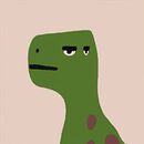 French Terry Bubble Sweatshirt in Multi Dinosaurs on Grey - swatch