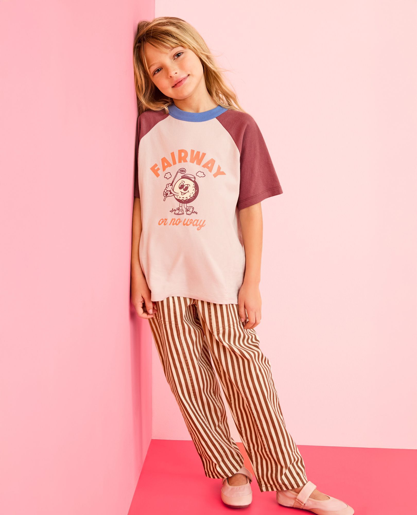 Raglan Sleeve Graphic T-Shirt in Fairway or No Way - main