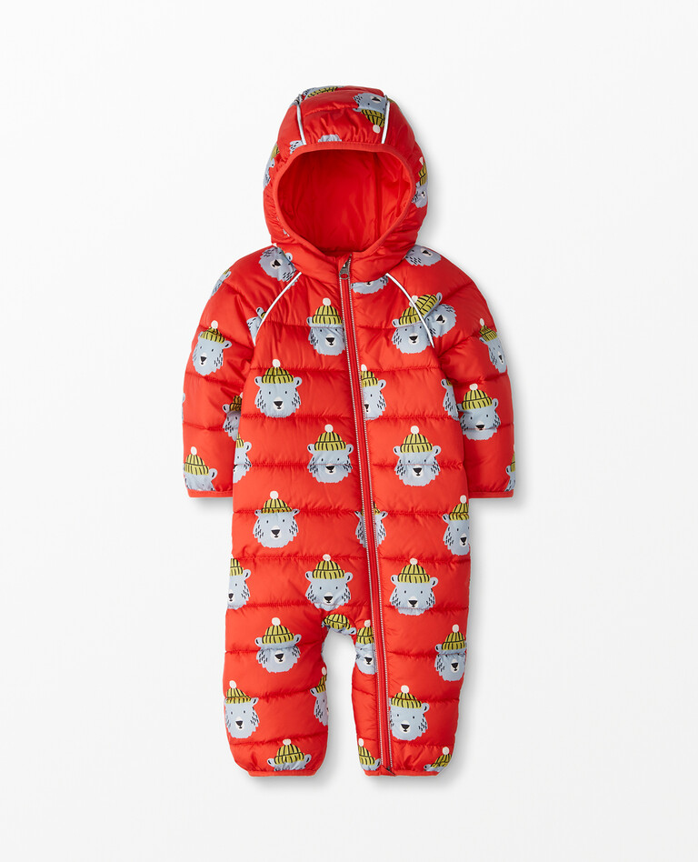 Recycled Insulated Full Zip Snowsuit in Tangy Red - main