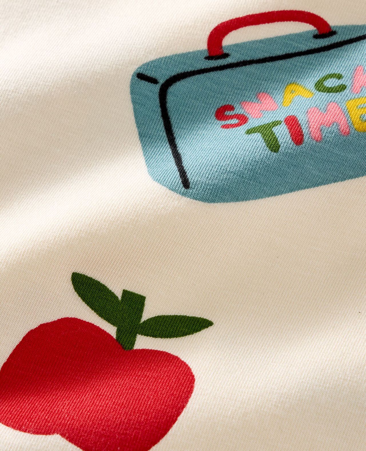 HannaSoft™ Stretch Pajama Set in Snack Time on Ecru - main