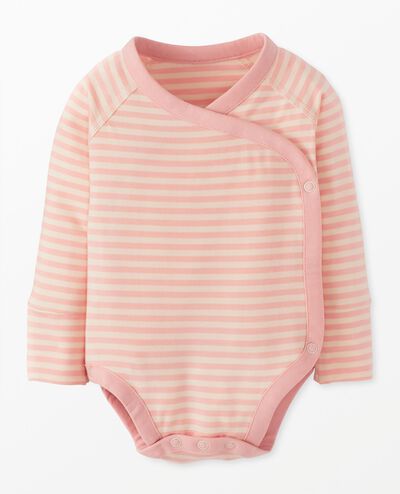 Baby Layette Bodysuit in HannaSoft™ in Ecru/Blush Pink - main