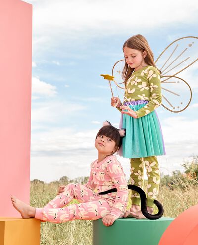 HannaJams™ Pajama Set in Butterflies on Moss Green - main