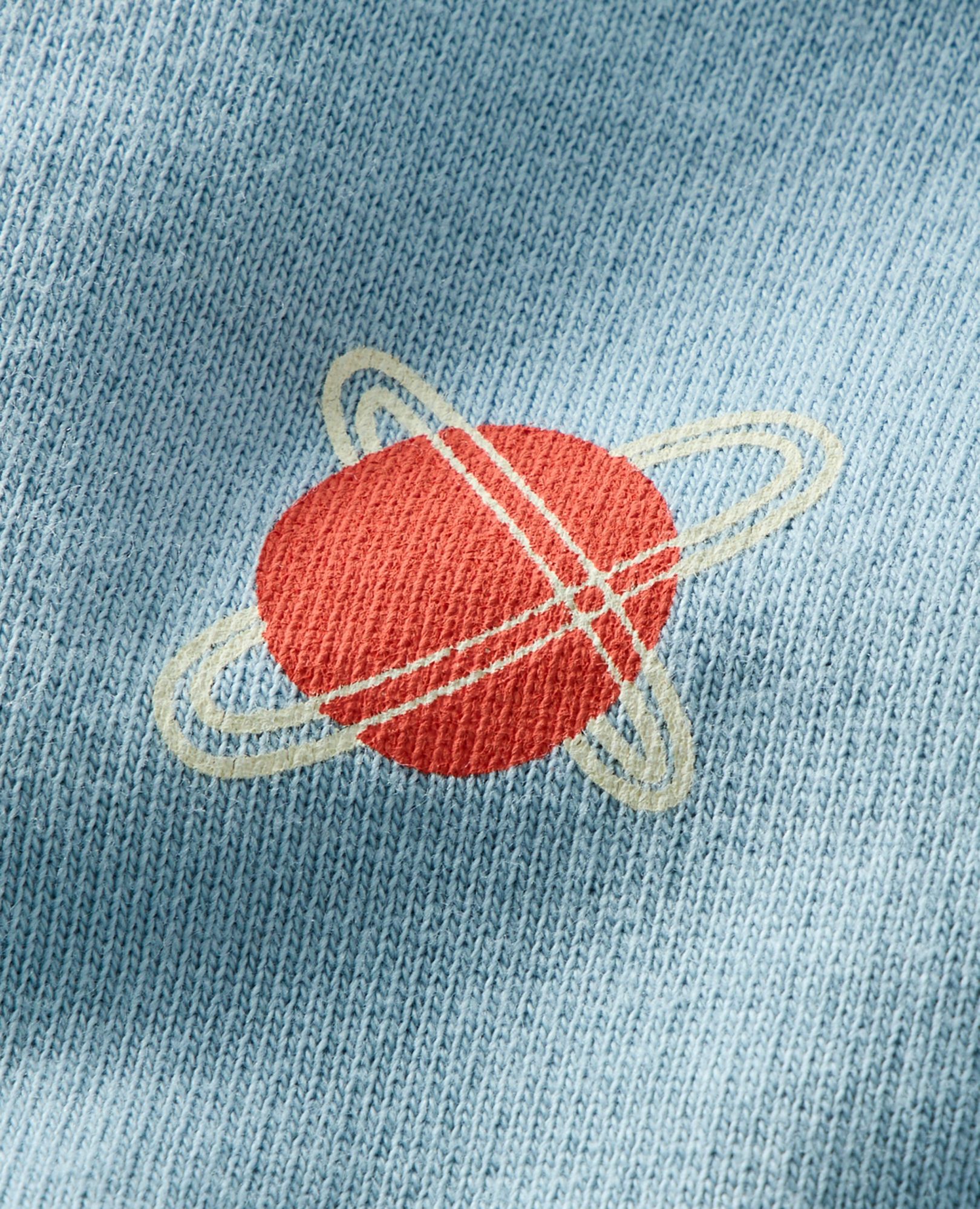 French Terry Graphic Hoodie in Celestial Blue - main