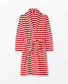 Adult Recycled Microfleece Robe in Hanna Red/White - main