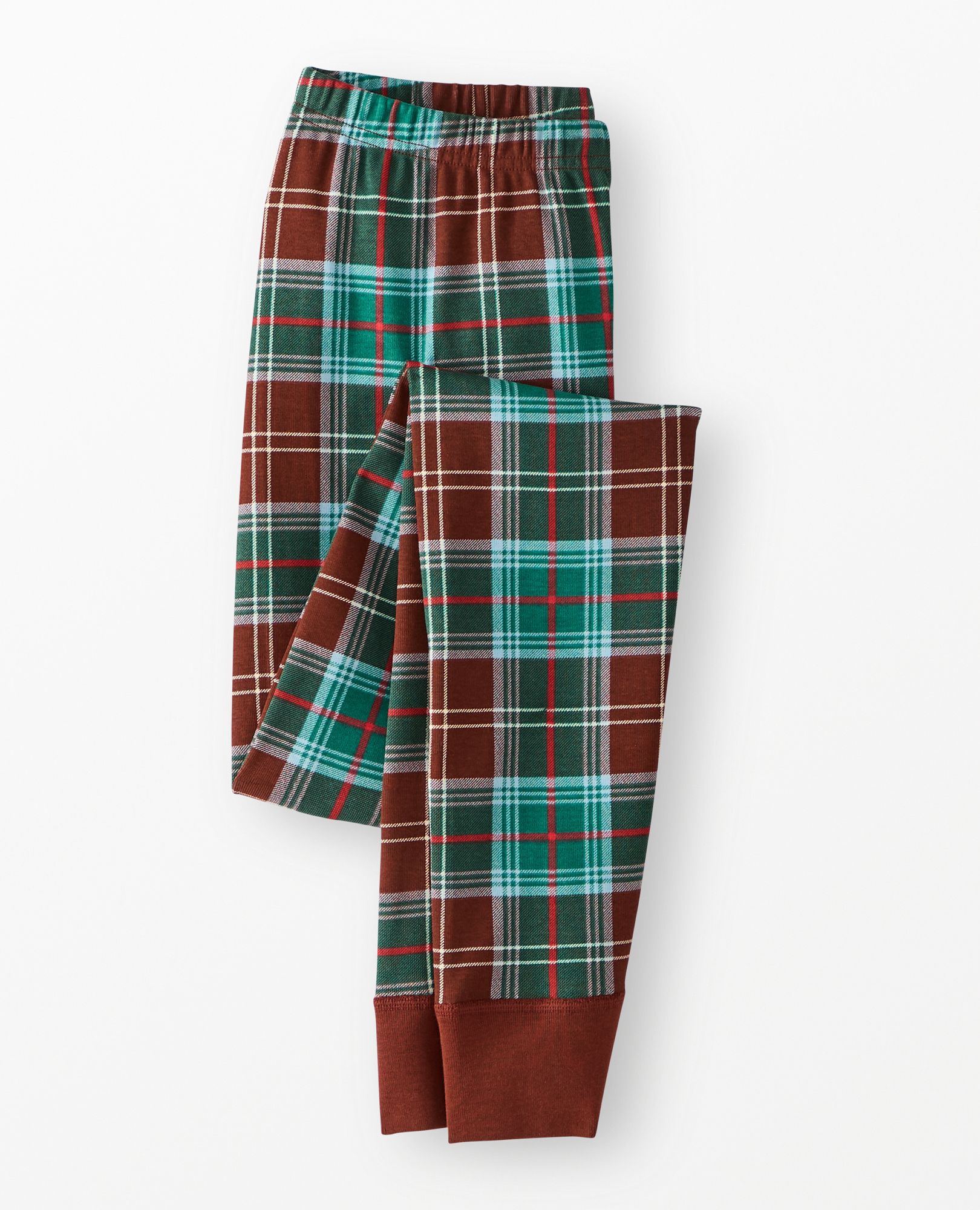 Adult Holiday Long John Pajama Pants in Harvest Plaid - main