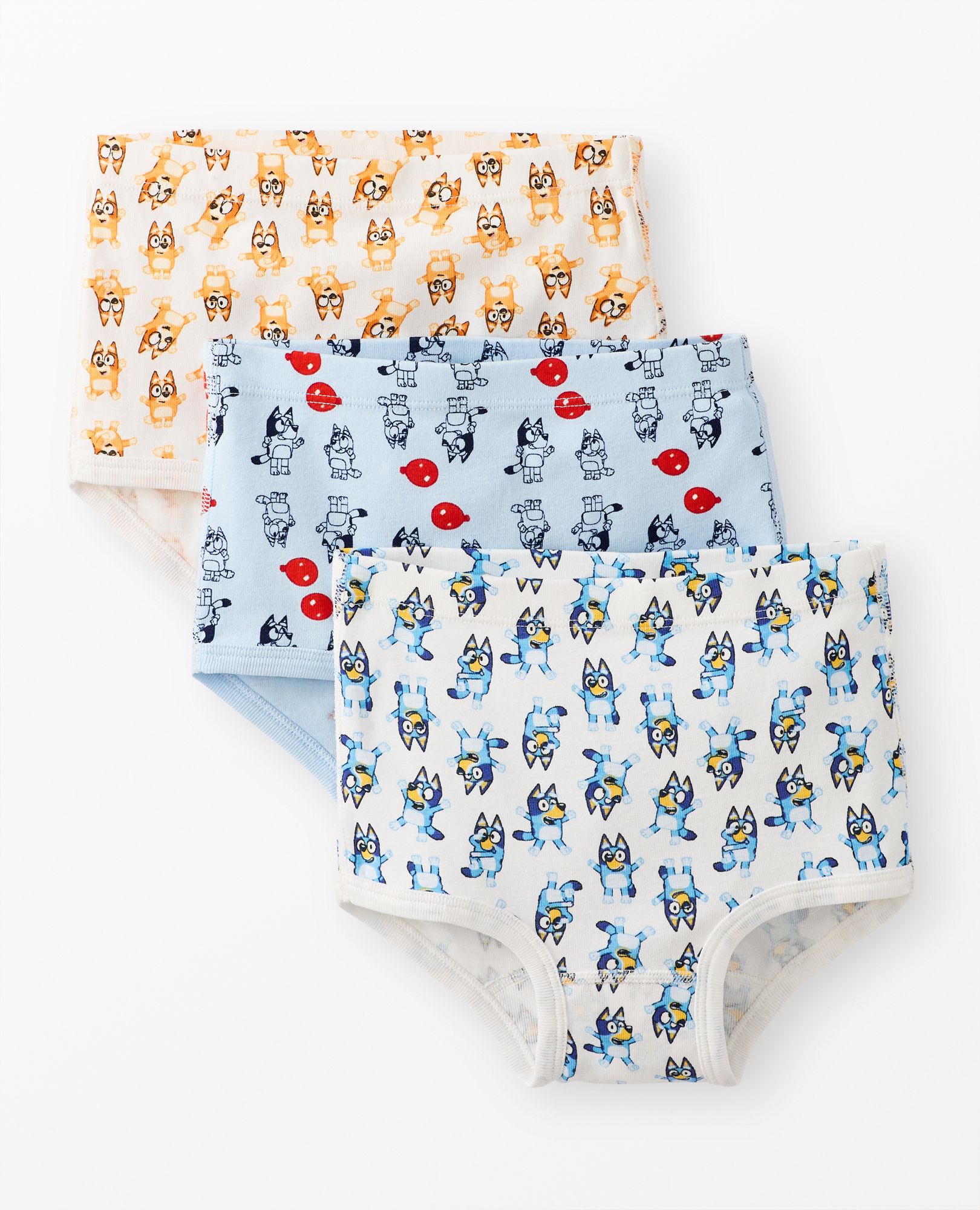 3-Pack Bluey Organic Cotton Classic Underwear in bluey unders pack - main