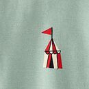 HannaJams™ Pajama Set in Tents on Seafoam - swatch