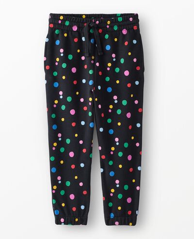 Holiday French Terry Sweatpants in Confetti Dot on Black - main