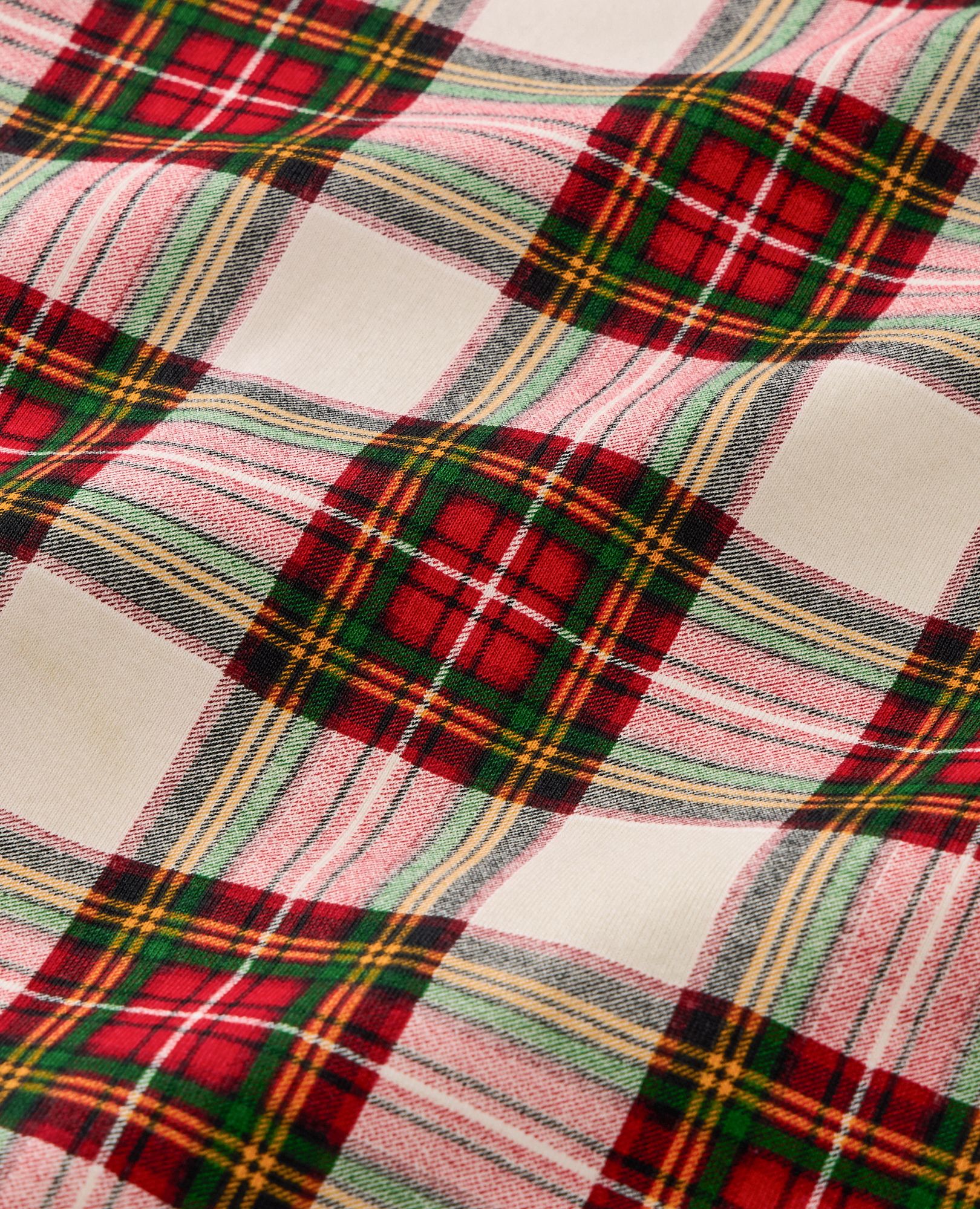 Women's Holiday Long John Pajama Top in Family Holiday Plaid - main