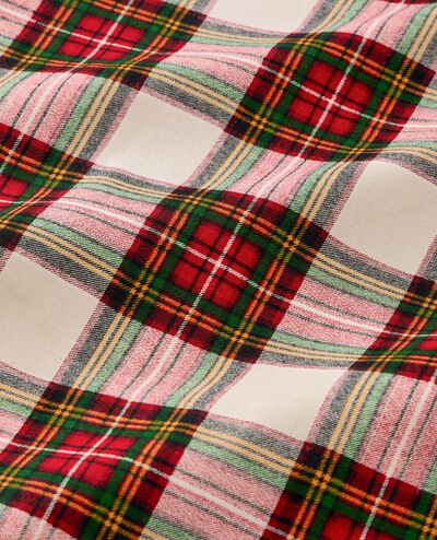 Women's Holiday Long John Pajama Top in Family Holiday Plaid - main