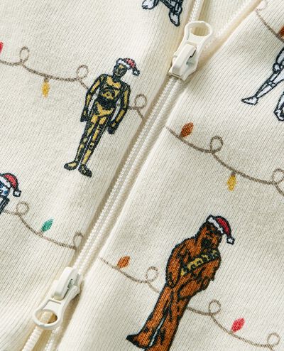 STAR WARS™ Holiday HannaJams™ Sleeper in Star Wars String Lights on Ecru - main