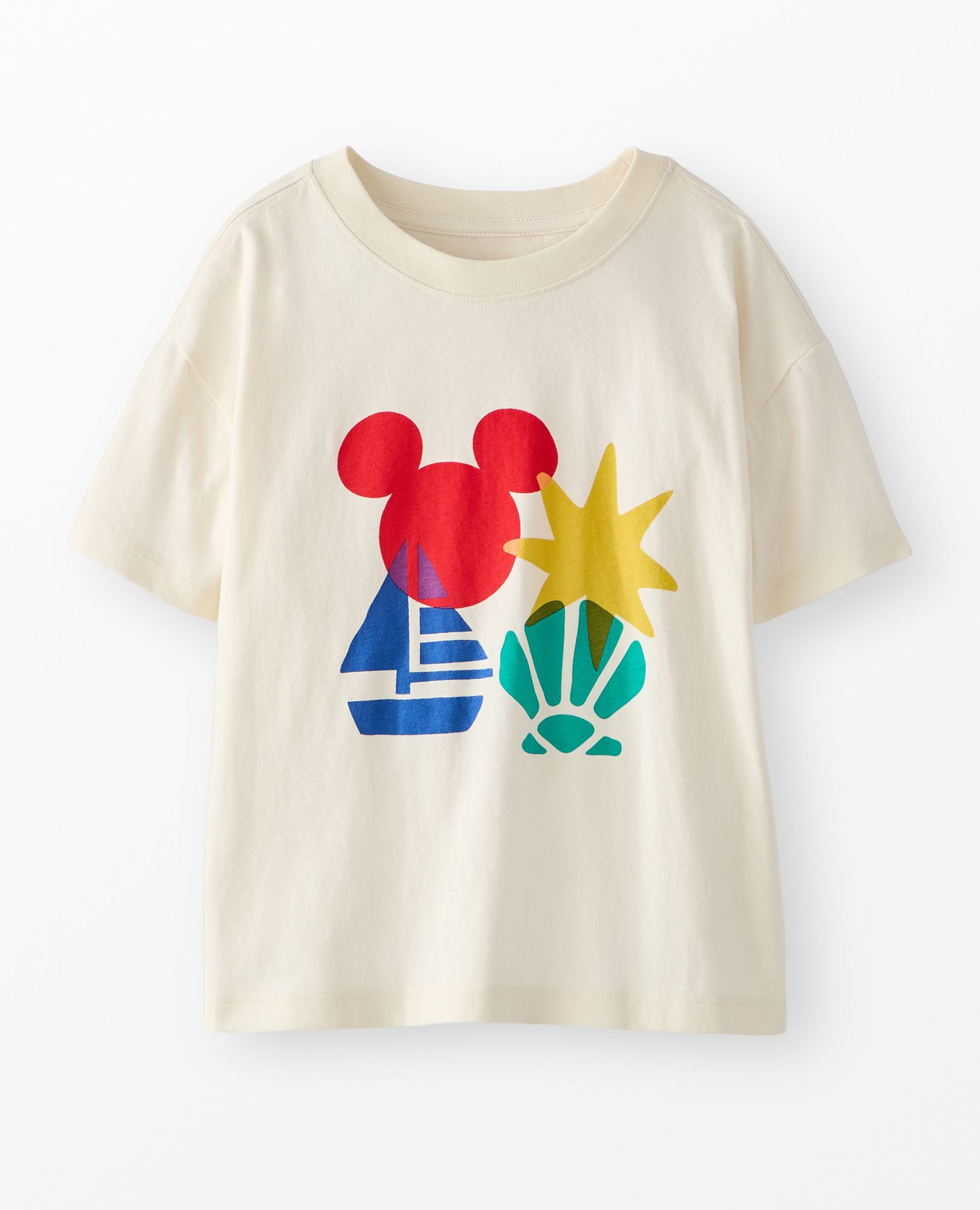 Disney Mickey Mouse Relaxed Fit T-Shirt in Mickey Mouse Sail Patchwork Multi - main
