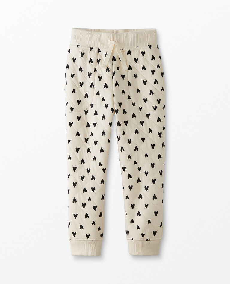 Quilted Jogger in Ecru - main