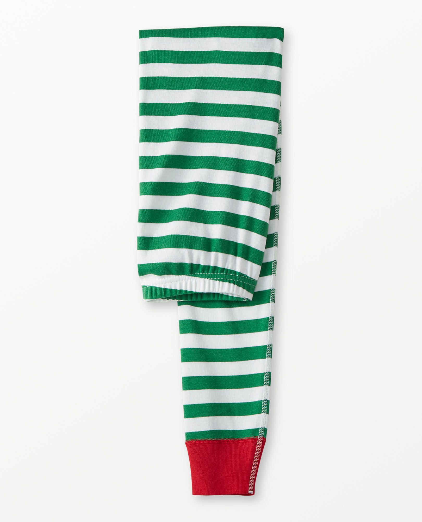 Tree Green White Hanna Red Striped Long John Pajama Pants in 100 Cotton Size Adult L by Hanna Andersson Family Matching Pajamas