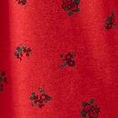 Balloon Sleeve Smocked Dress in Delicate Florals on Scarlet Red - swatch