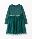 Shimmer Star Dress In Soft Tulle in Juniper - main