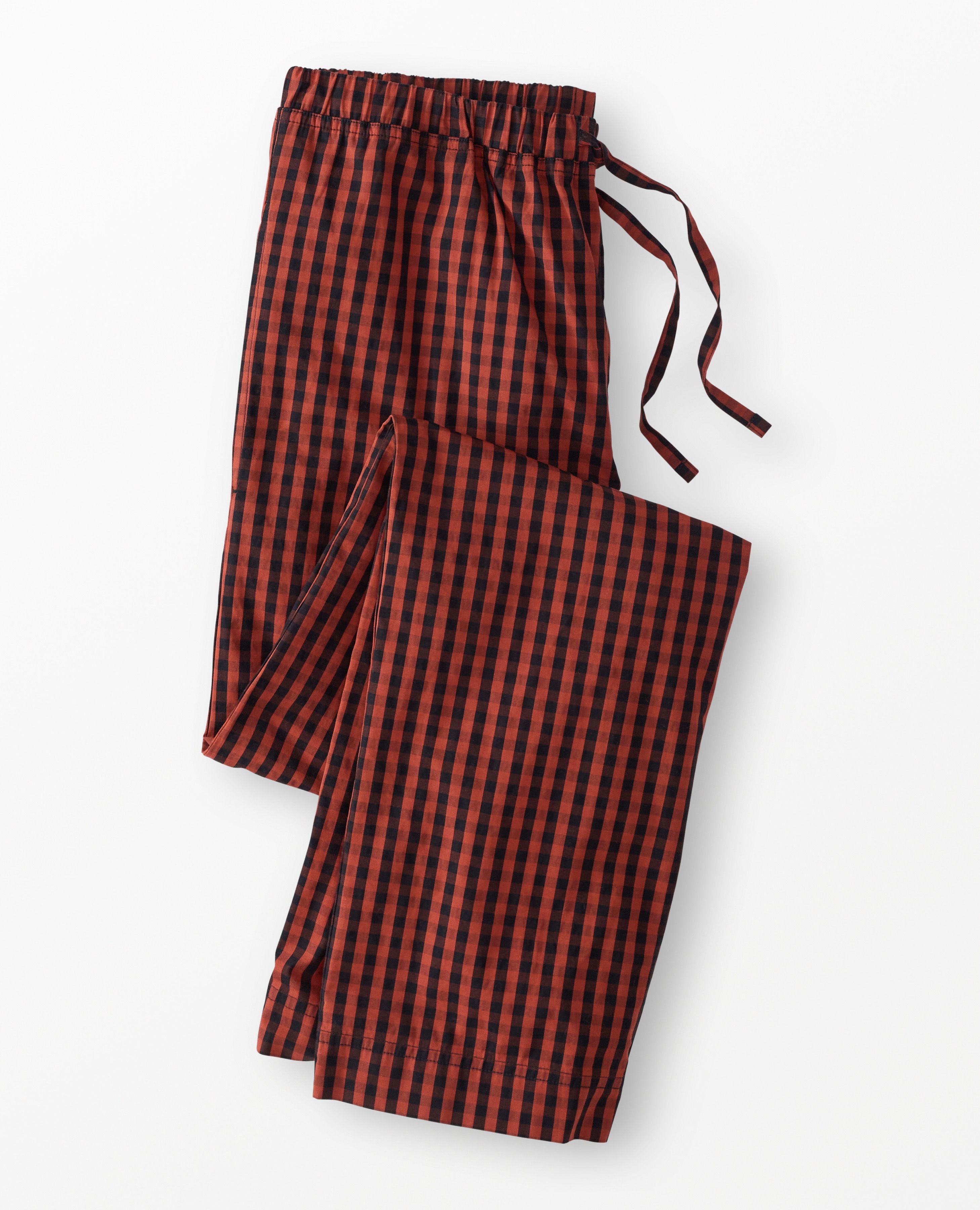 Adult Poplin Pajama Pants in Amber Wood Gingham - main