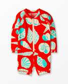 Baby Recycled Rash Guard Suit in Red Seashells - main