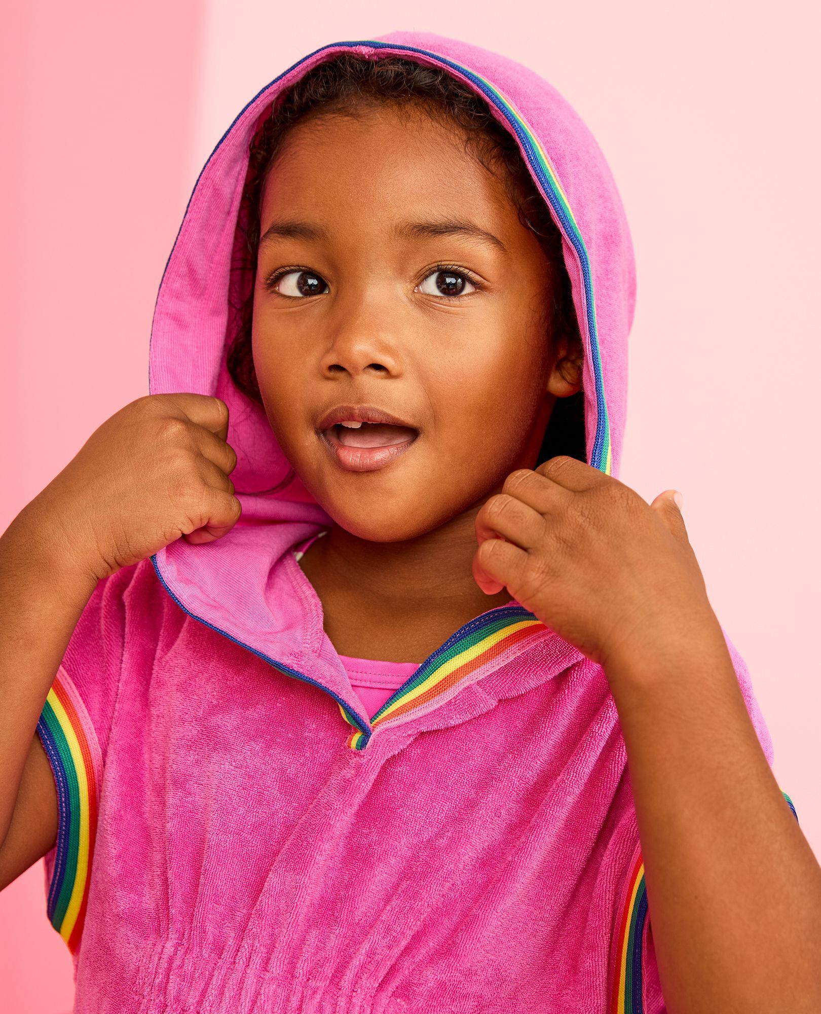 Loop Terry Hoodie Cover Up in Phlox Pink - main