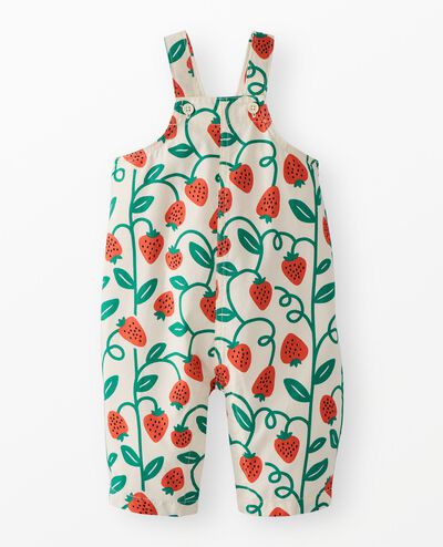 Baby Twill Overalls in Strawberry Season - main
