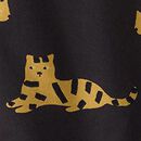 KU BKB Printed Crewneck in Wild Cats on Black - swatch