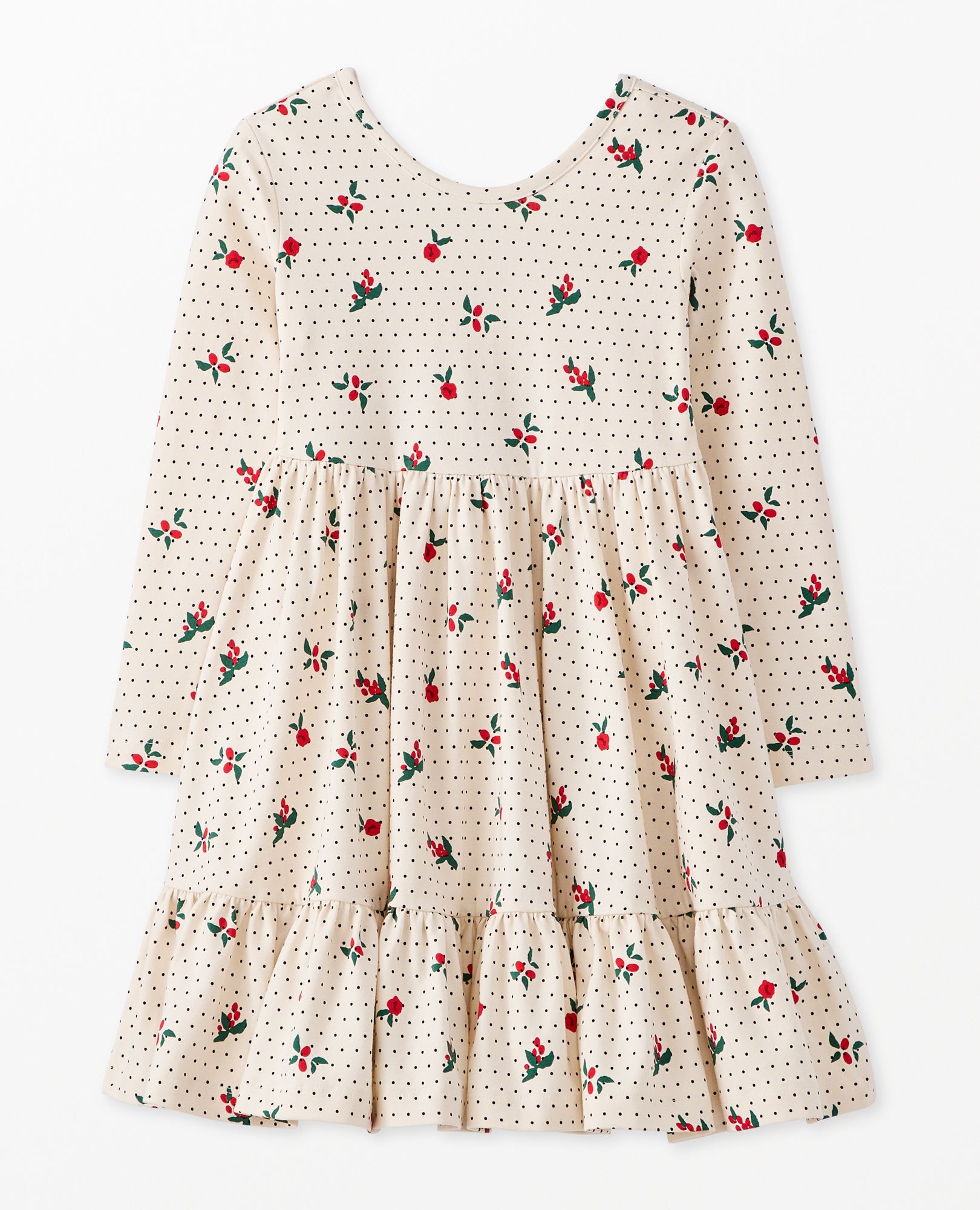 Long Sleeve Ruffle Skater Dress with Pockets