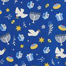 Adult Holiday Long John Pajama Top in Light and Love - swatch