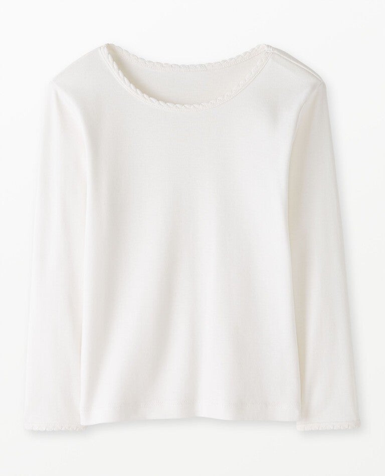 Long Sleeve Pima Cotton T-Shirt in Hanna White - main