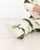 Baby Zip Footed Sleeper In Organic Cotton in Delightful Daisy - main