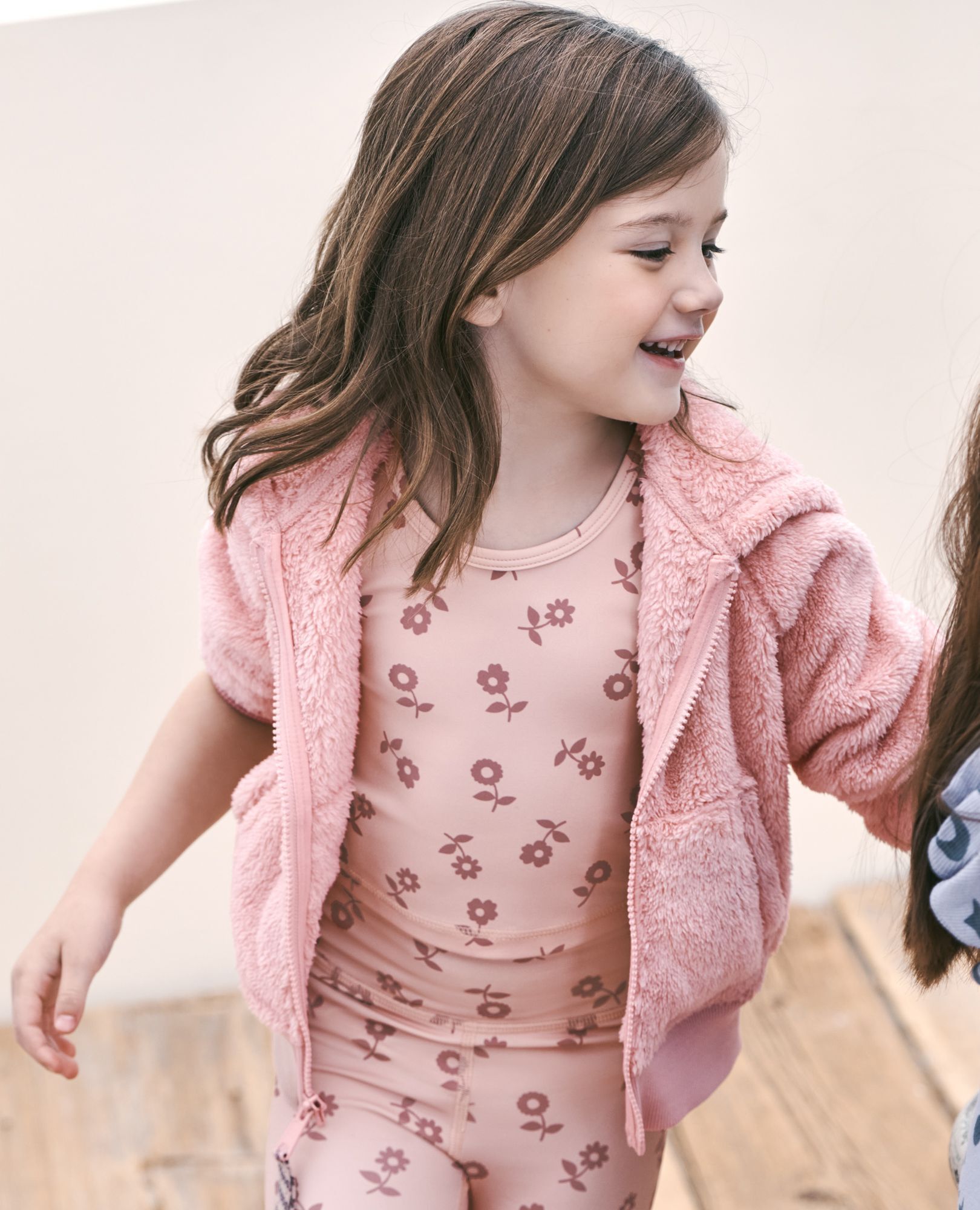 Pink fleece zip up online