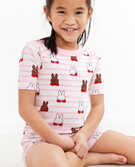 Miffy Short John Pajamas In Organic Cotton in Miffy Pink - main