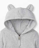 Baby Bear Hoodie In Organic French Terry in Heather Grey - main