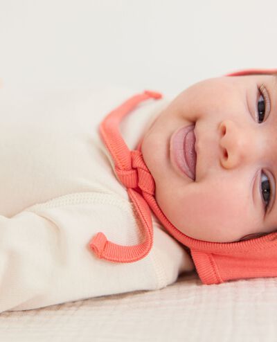 Baby Long Sleeve Bodysuit in Ecru - main