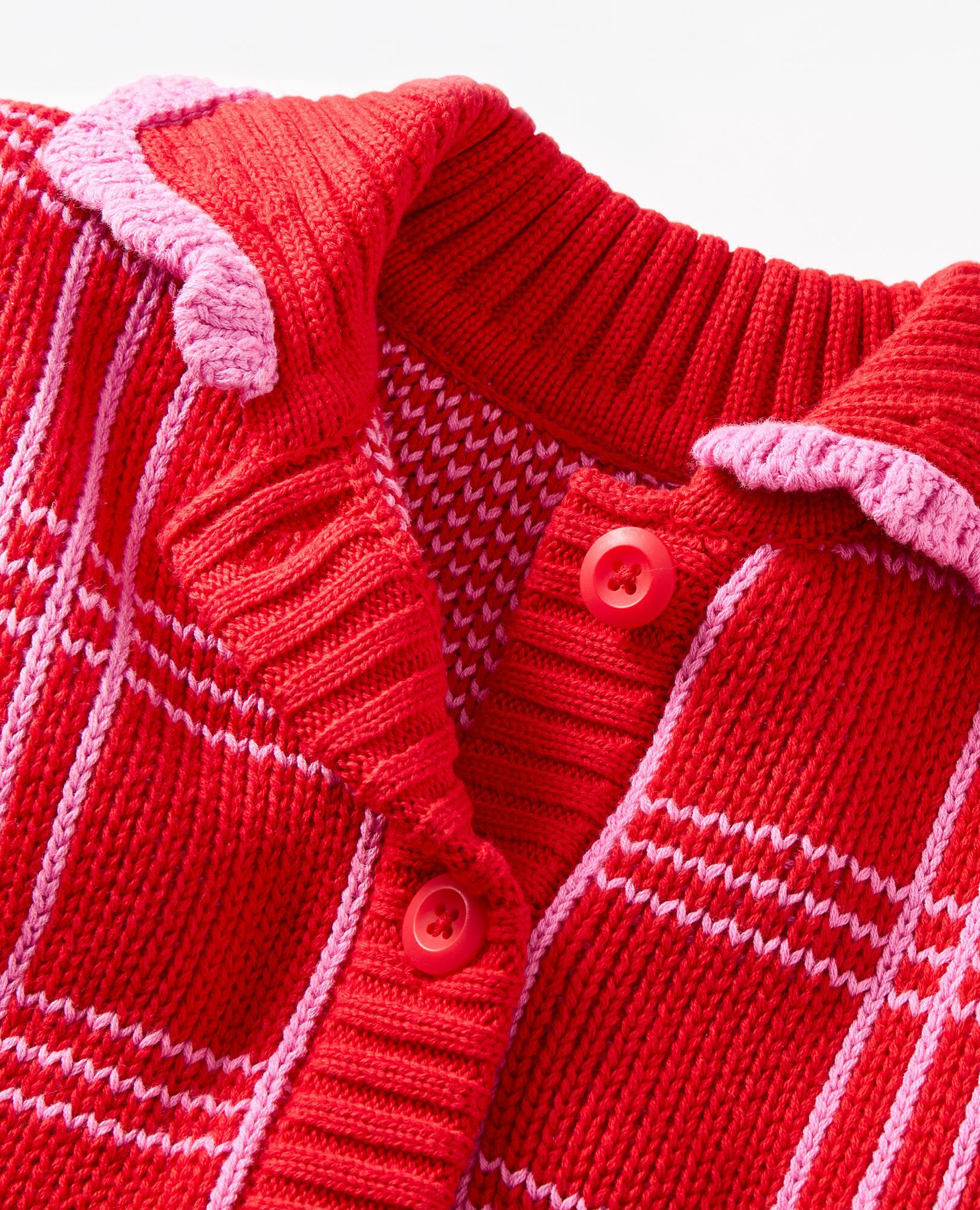 Collared Bow Pocket Cardigan in Grid Plaid - main