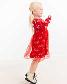 Print Tulle Dress in Hanna Red - main