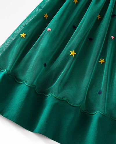 Holiday Tulle Embroidered Dress in Holiday Floral Embroidery - main