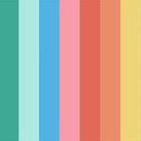 Poplin Shorts with Pockets in Bright Rainbow Stripe - swatch