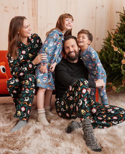 Women's Disney Tim Burton's The Nightmare Before Christmas Flannel Pajama Set in NBC Ornaments - main