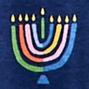 Women's Holiday Wide Leg Pajama Set in Multi Menorahs - swatch