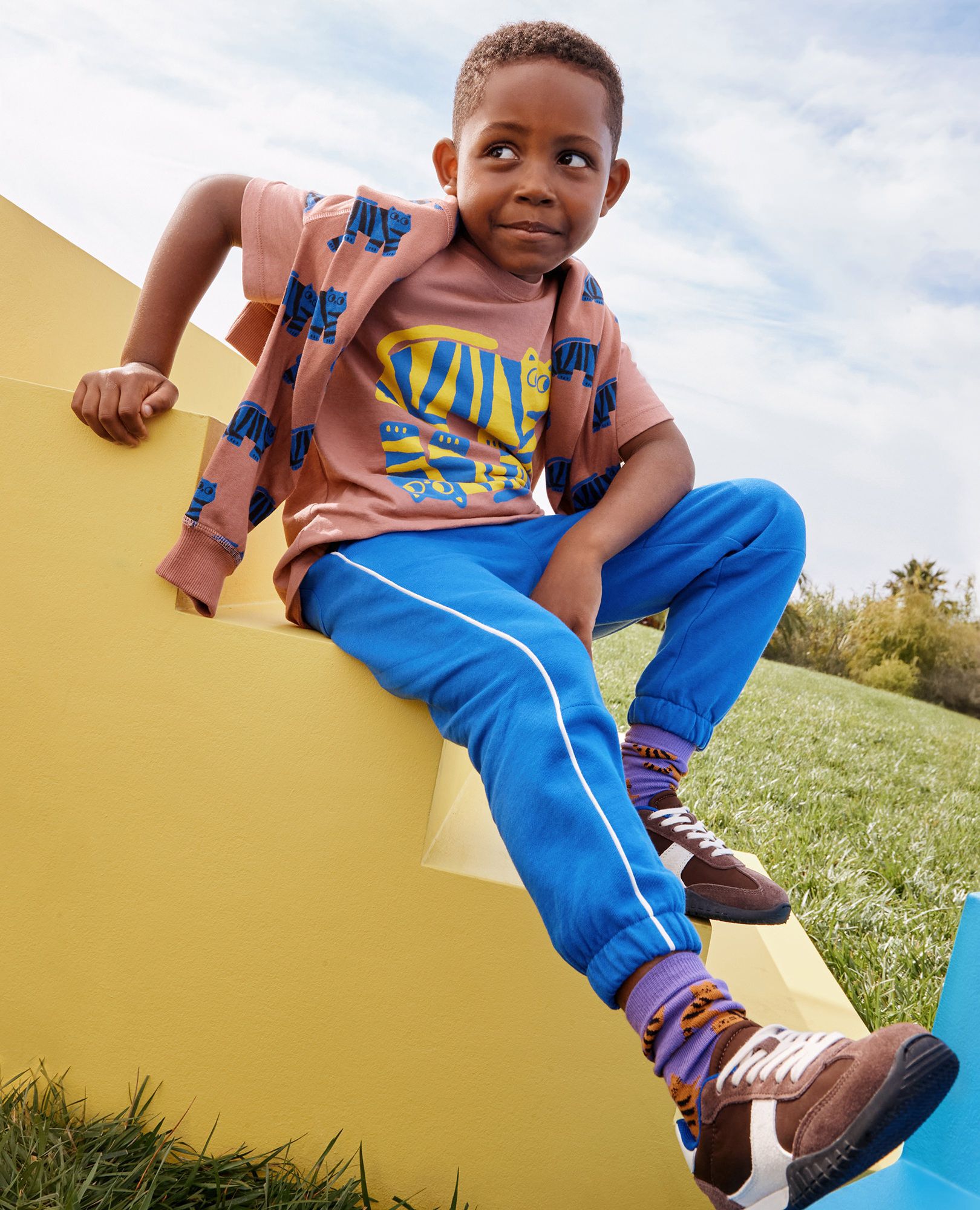 French Terry Sweatshirt in Tiger Cubs - main