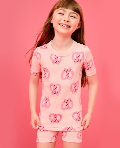 HannaJams™ Pajama Set in Pretzels on Pink Cream - main