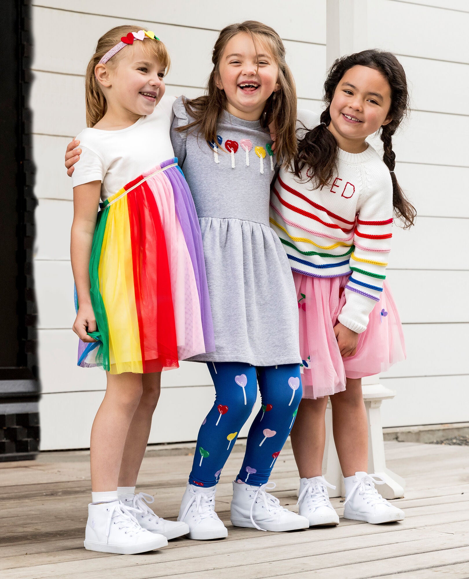 hanna andersson rainbow tulle skirt