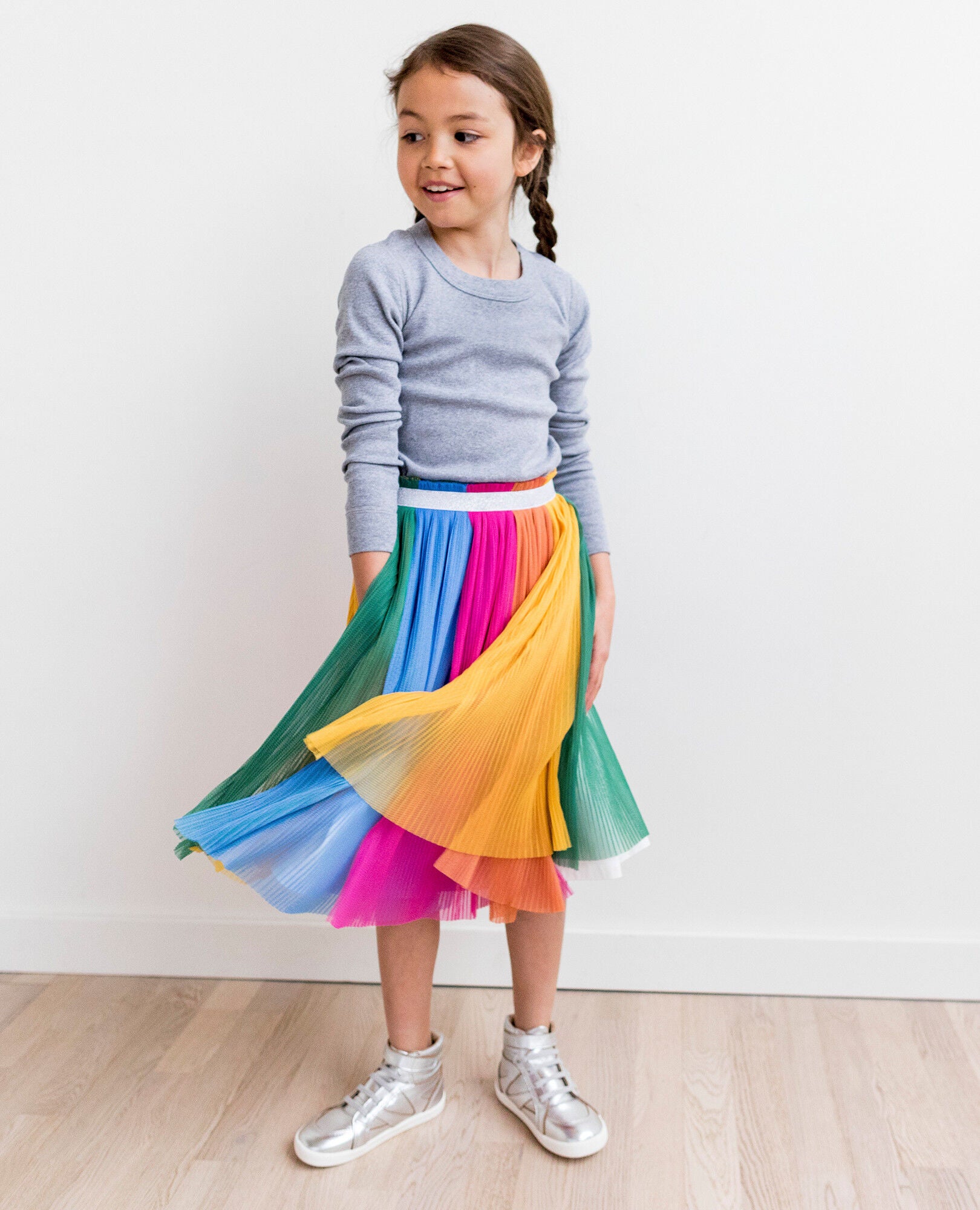 hanna andersson rainbow tulle skirt