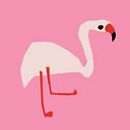 Baby Bodysuit in Flamingos on Azalea Pink - swatch