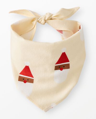 Flannel Dog Bandana in Scandi Santa on Almond Oil - main