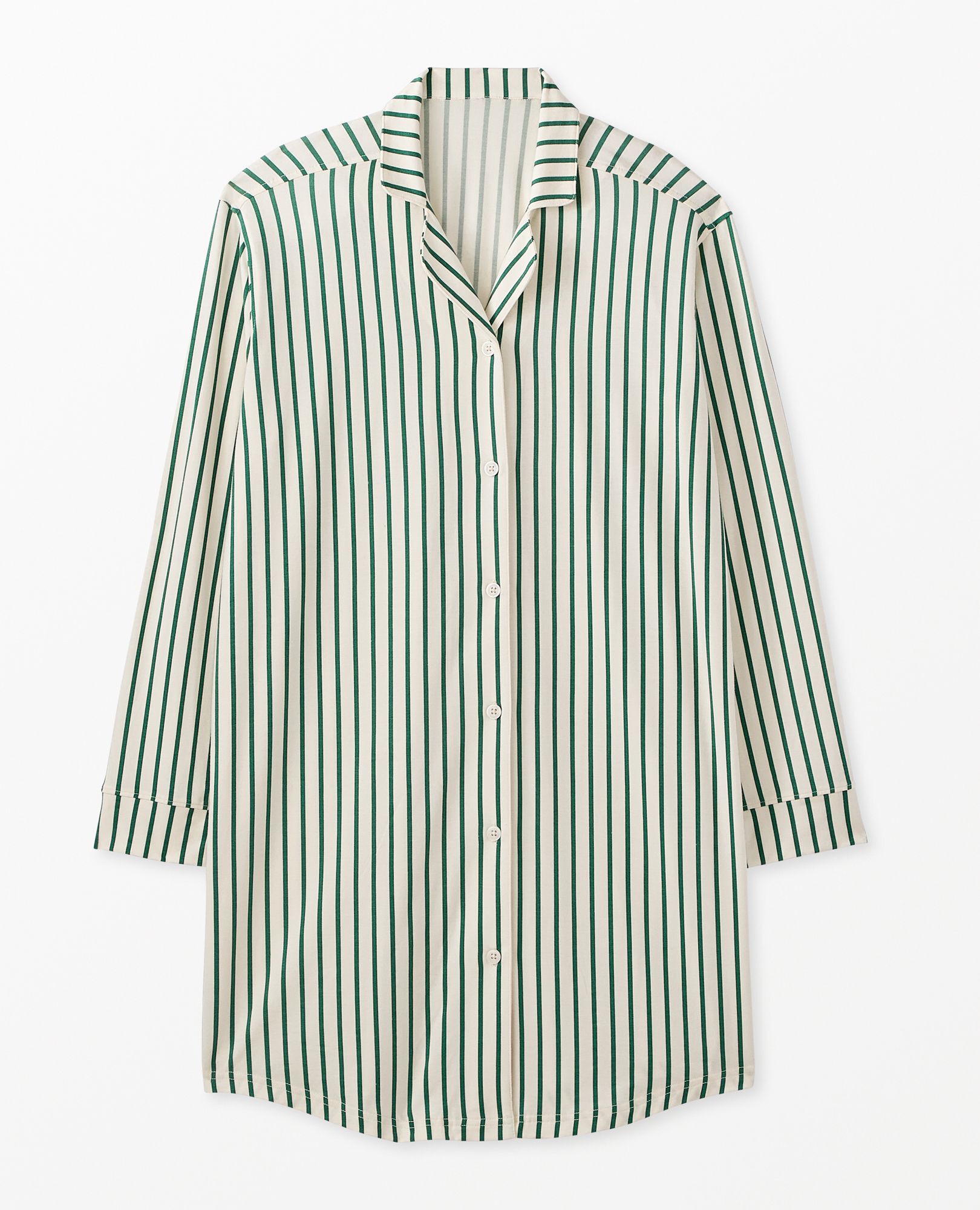 Women's Long Sleeve HannaSoft™ Nightshirt in Fir Tree/Ecru - main